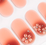 Floral Ombre Gel Nails