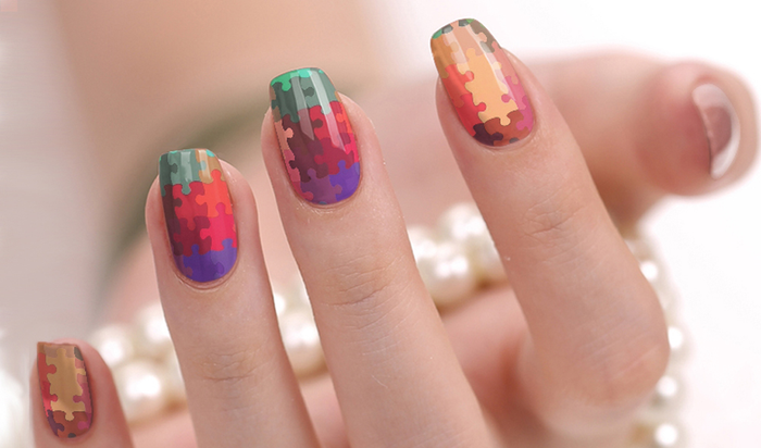 Puzzle Piece Nail Wraps