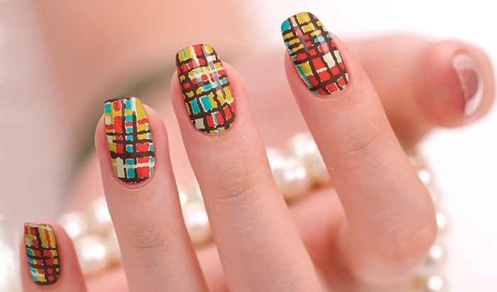 Choco Squared Nail Wraps