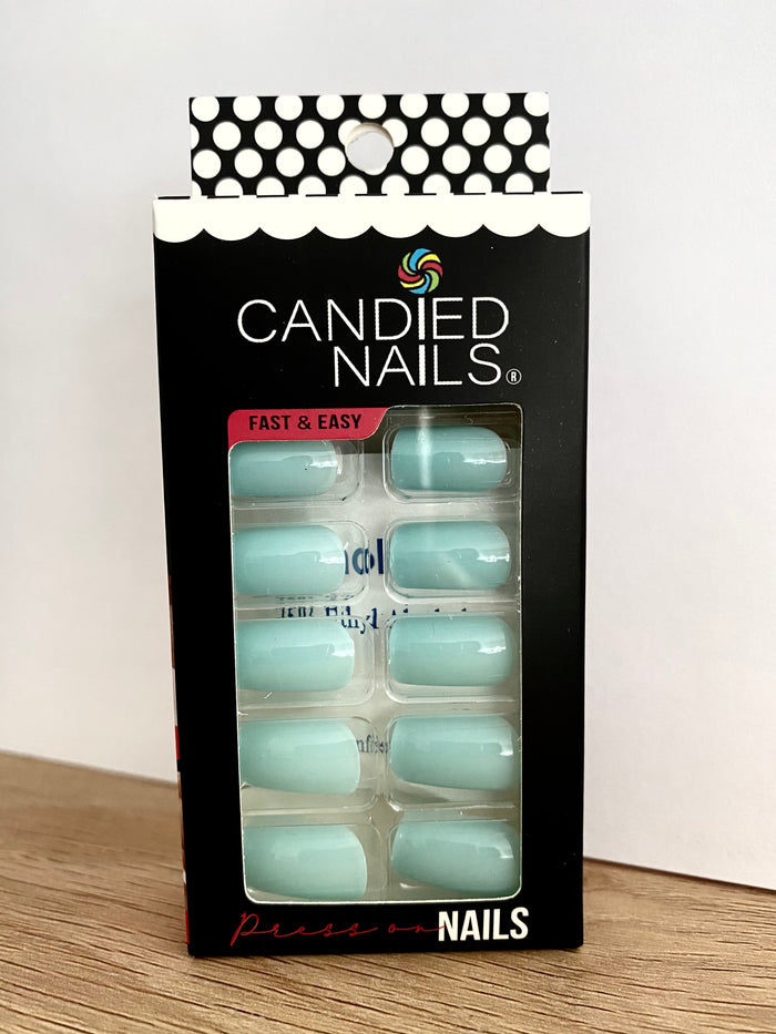 Powder Blue Press On Nails
