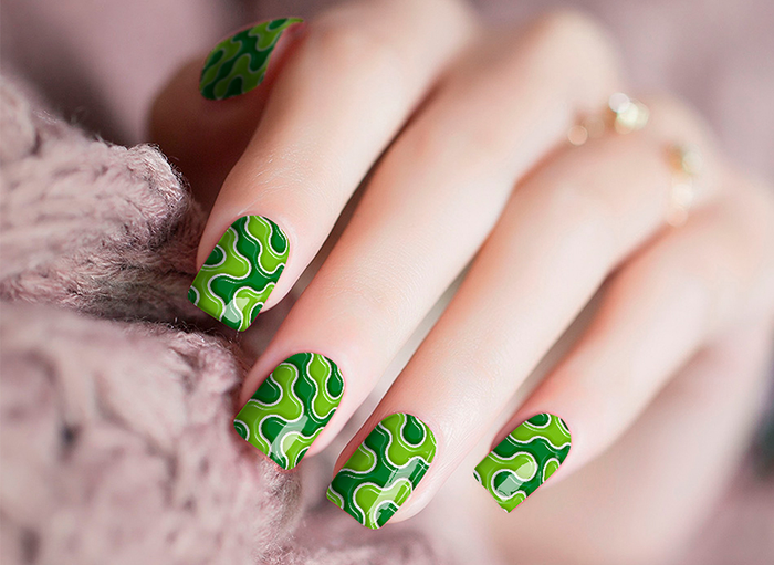 River Green Nail Wraps