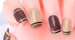 Mocha Stripe Nail Wraps