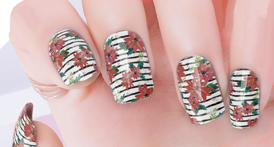 Flower Lines Nail Wraps