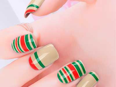 Holiday Stripes Nail Wraps